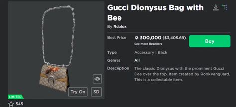 gucci roblox purse|A virtual Gucci bag has sold for more than the IRL version .